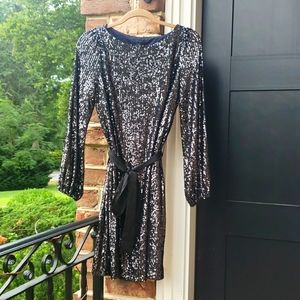 Ann Taylor Squin belted dress size M petite